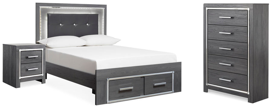 Lodanna Storage Bed, Chest and Nightstand