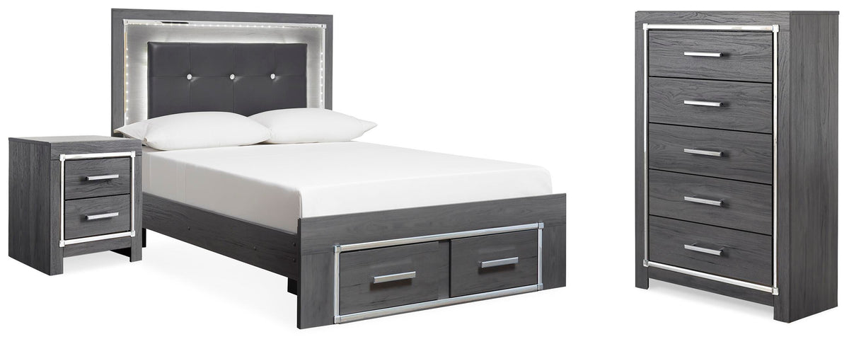 Lodanna Storage Bed, Chest and Nightstand