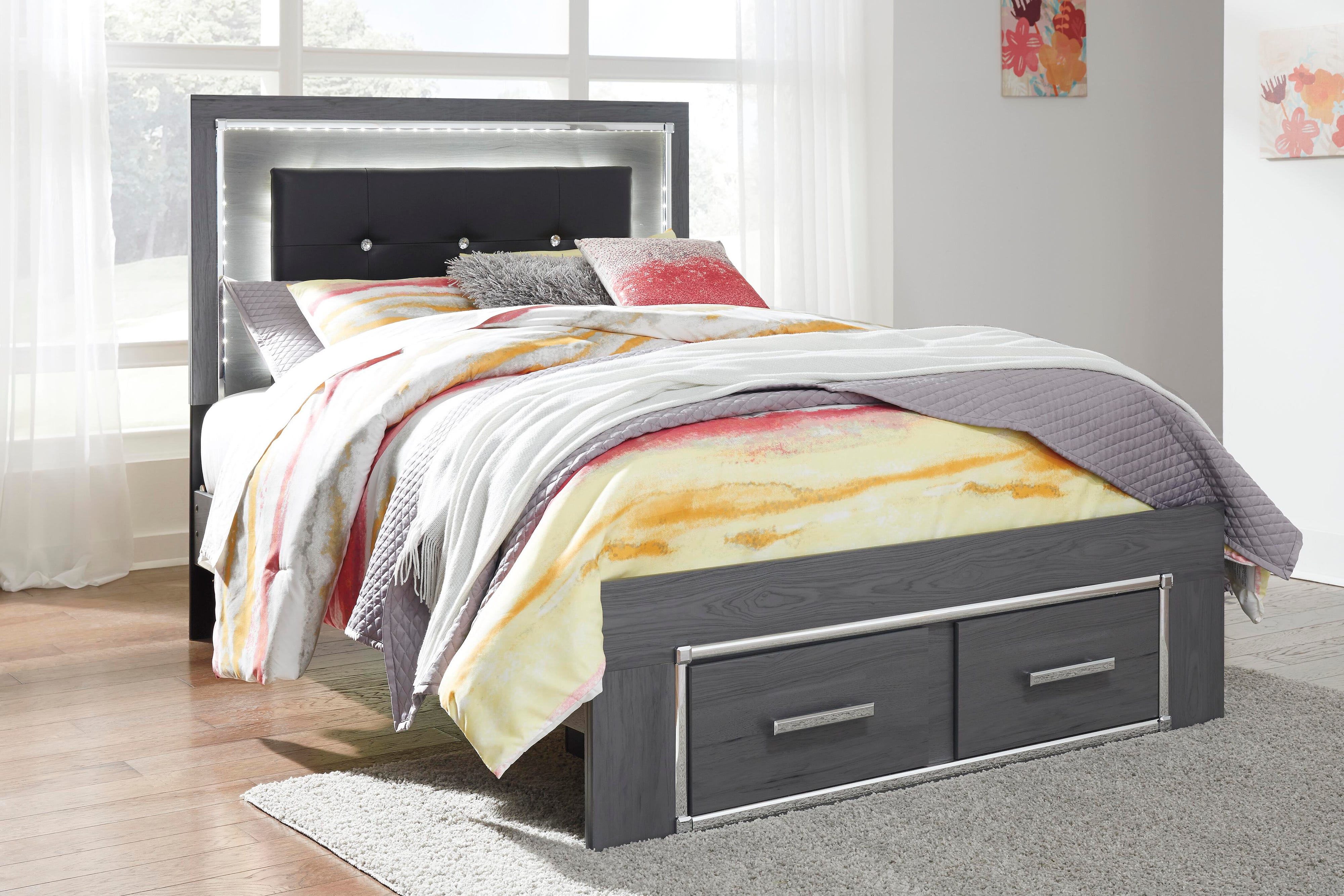 Lodanna Panel Storage Bed and Dresser