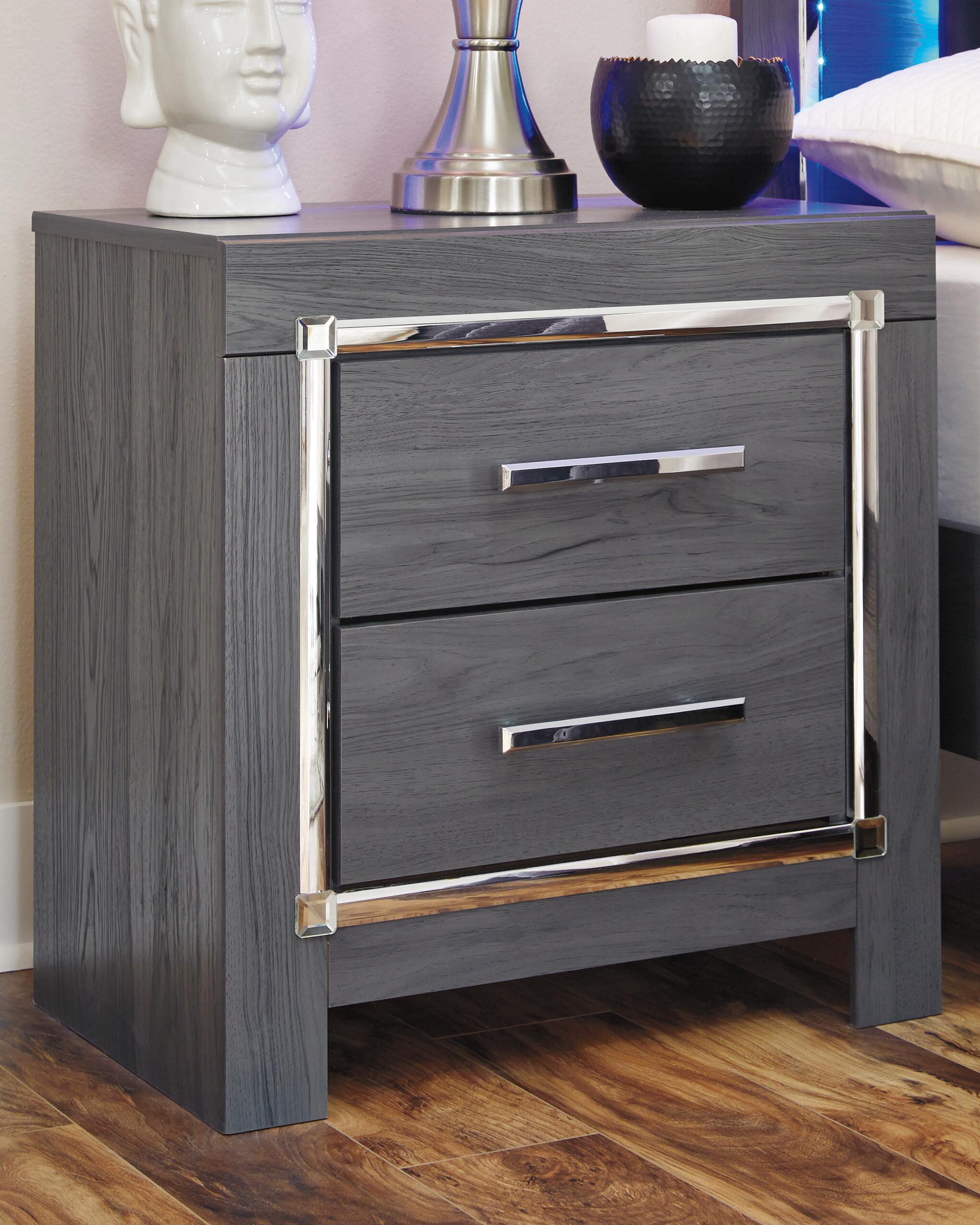 Lodanna Upholstered Panel Headboard, Dresser, Mirror, and Nightstand