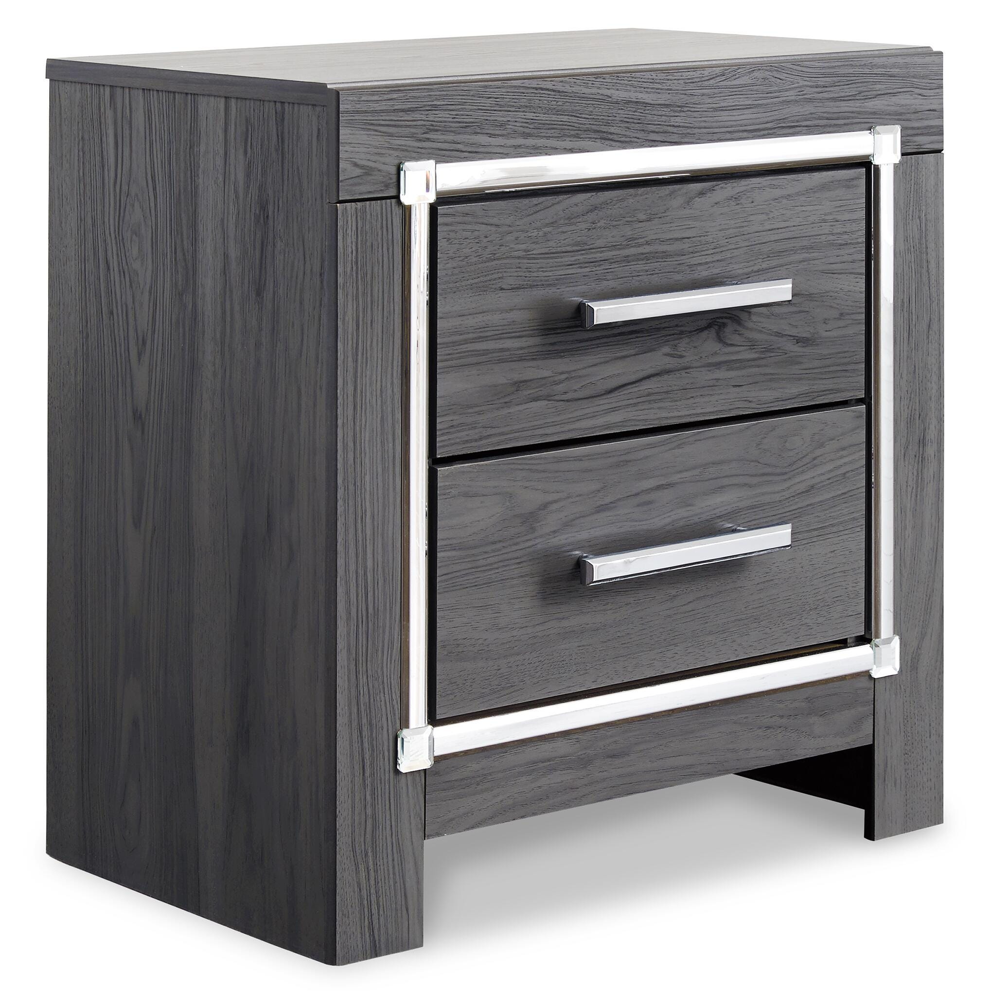 Lodanna Panel Bed with 2 Storage Drawers with Mirrored Dresser, Chest and Nightstand
