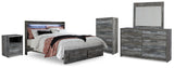 Baystorm Panel Storage Bed, Dresser, Mirror, Chest and Nightstand