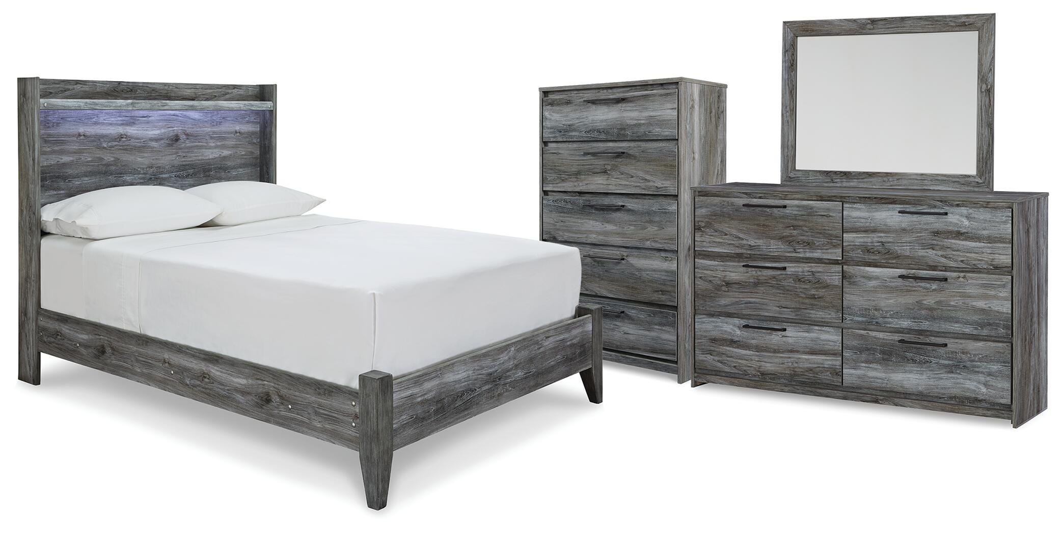 Baystorm Panel Bed, Dresser, Mirror and Chest