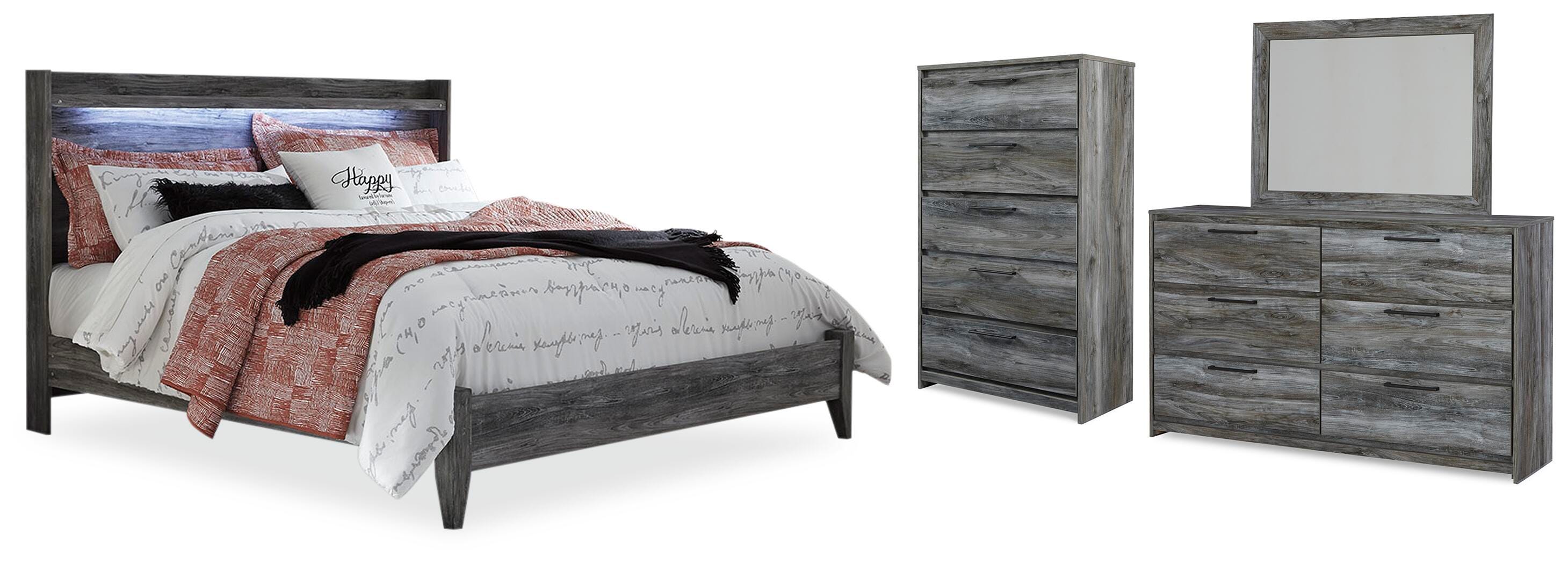 Baystorm Panel Bed, Dresser, Mirror and Chest