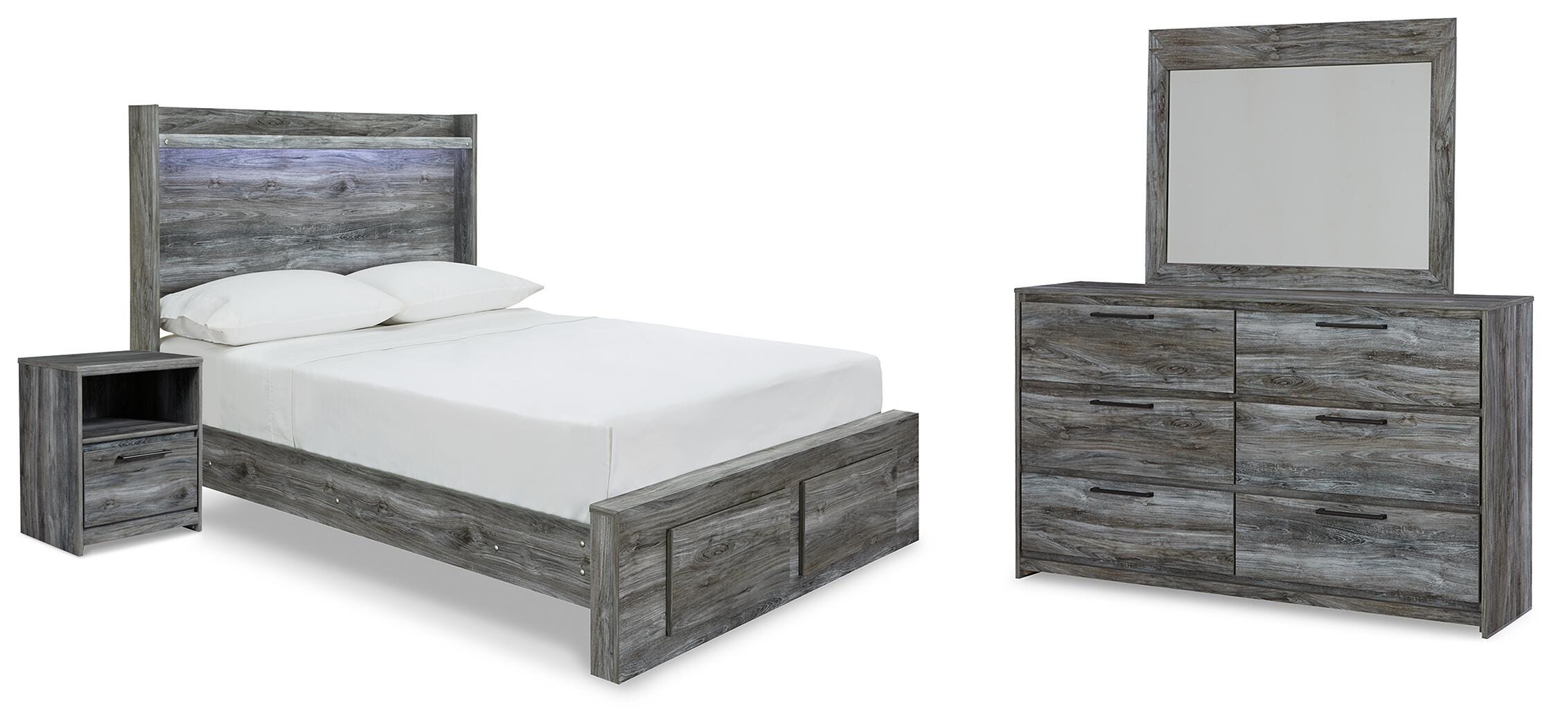Baystorm Storage Bed, Dresser, Mirror and Nightstand