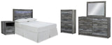Baystorm Panel Headboard Bed. Dresser, Mirror, Chest and Nightstand