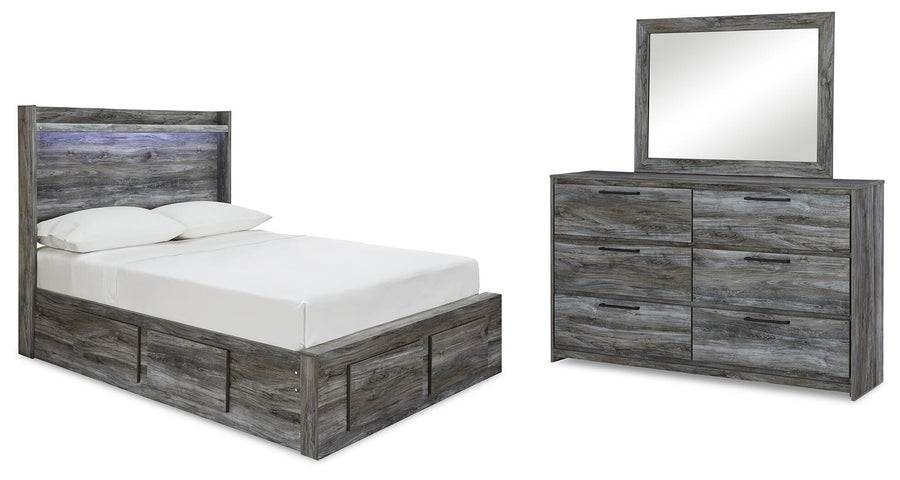 Baystorm Panel Storage Bed, Dresser and Mirror