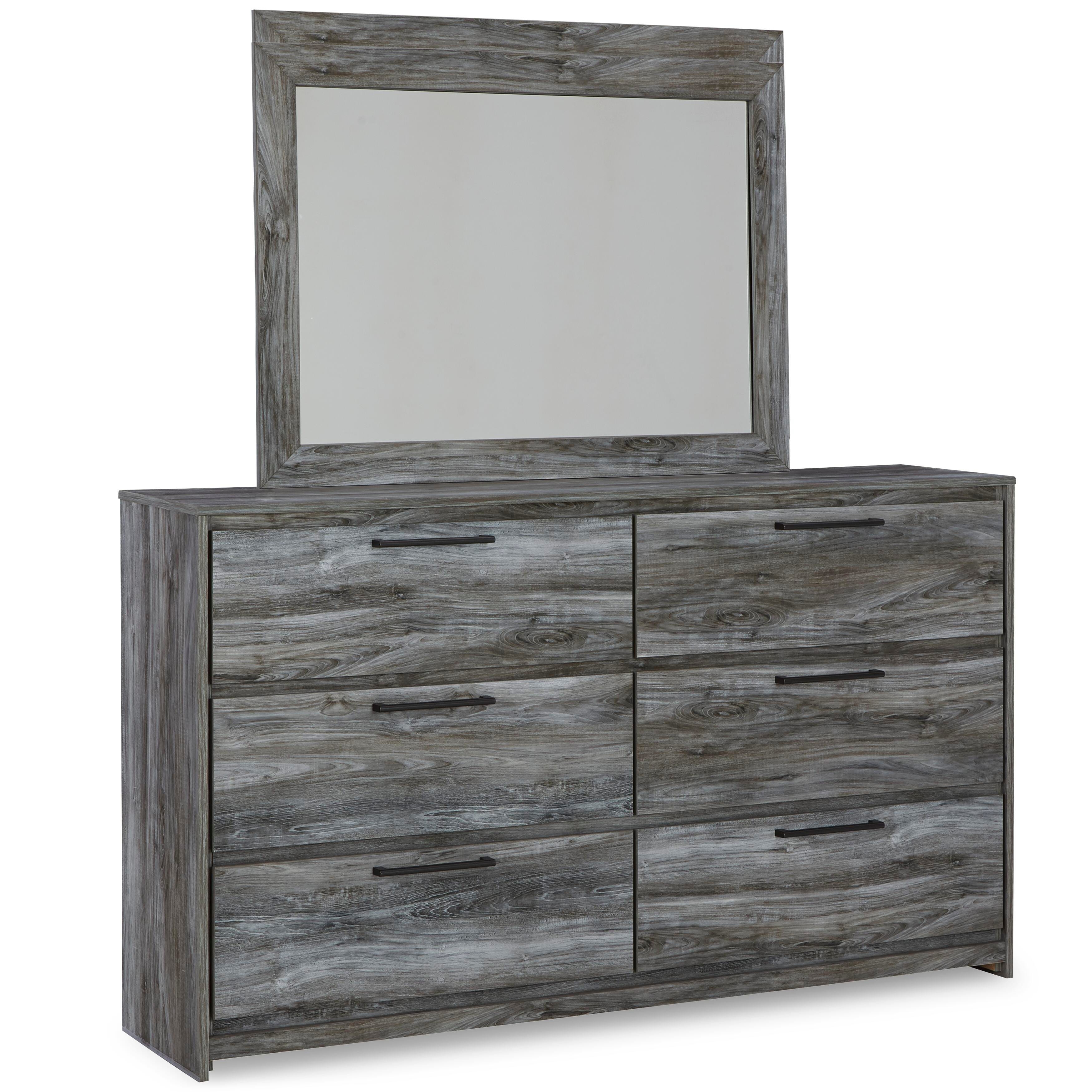 Baystorm Panel Bed with Mirrored Dresser