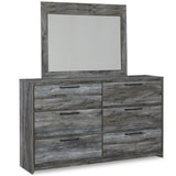 Baystorm Panel Bed with Mirrored Dresser