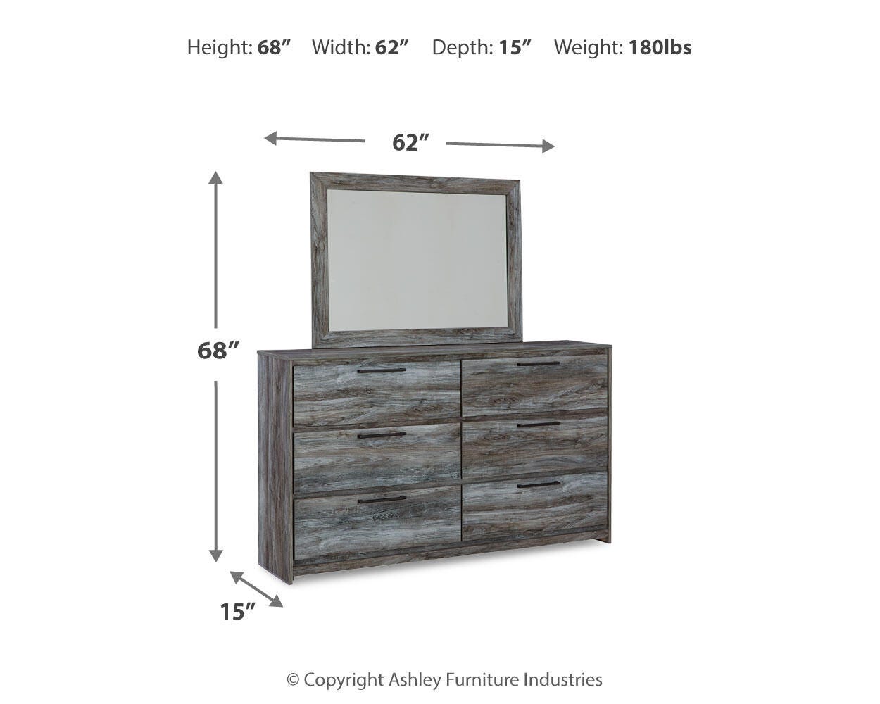 Baystorm Panel Bed, Dresser, Mirror, Chest and 2 Nightstands