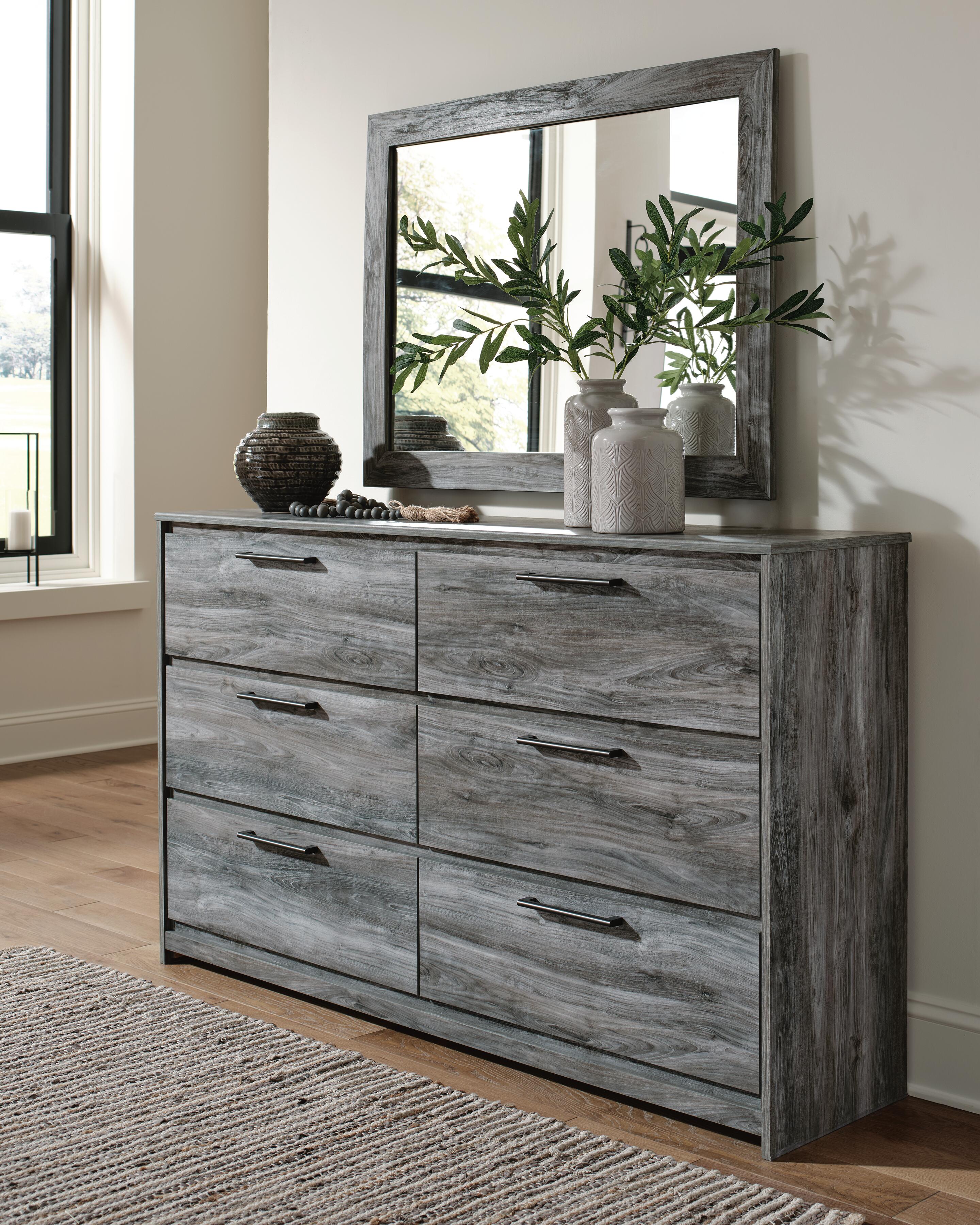 Baystorm Panel Headboard Bed, Dresser, Mirror and Nightstand