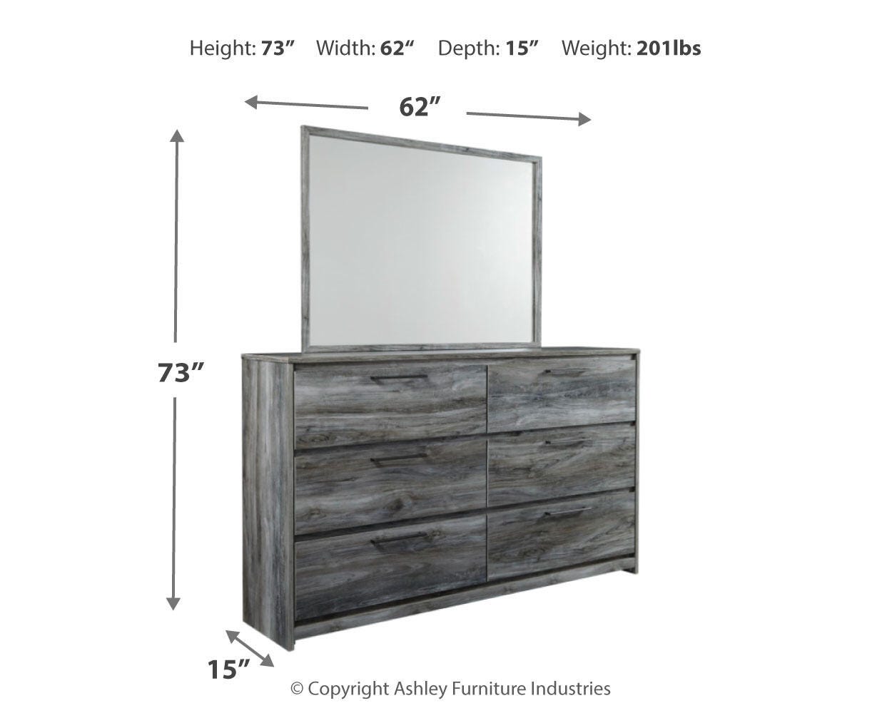 Baystorm Panel Bed, Dresser, Mirror and Chest