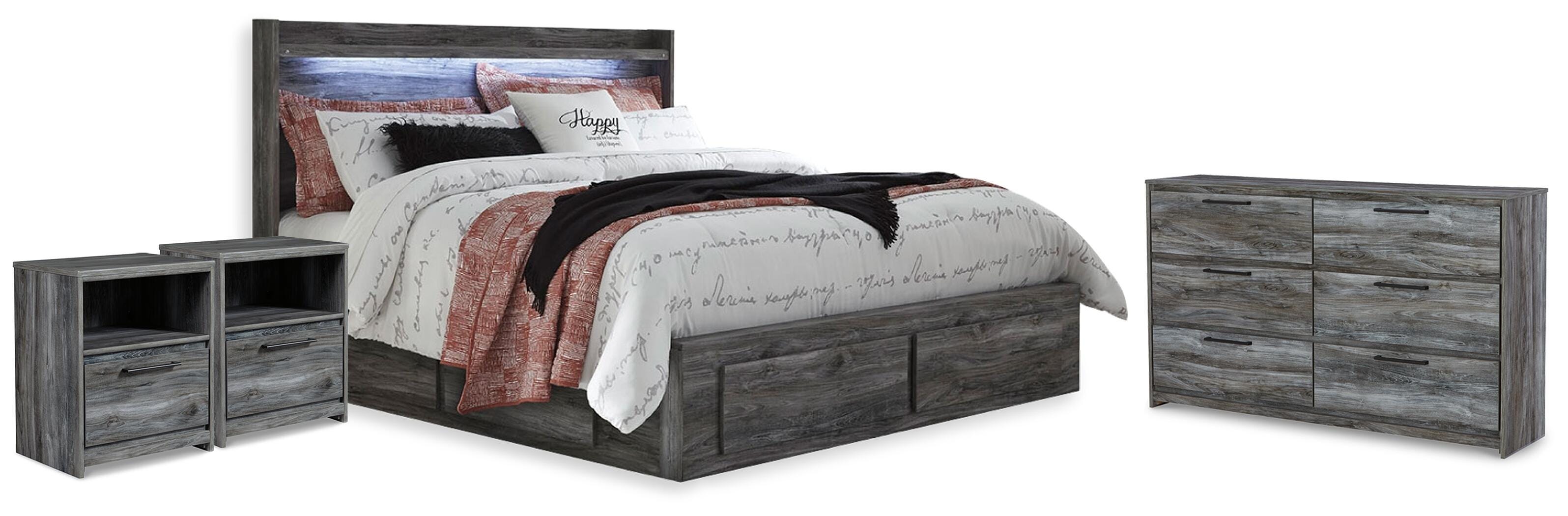 Baystorm Storage Bed, Dresser and 2 Nightstands