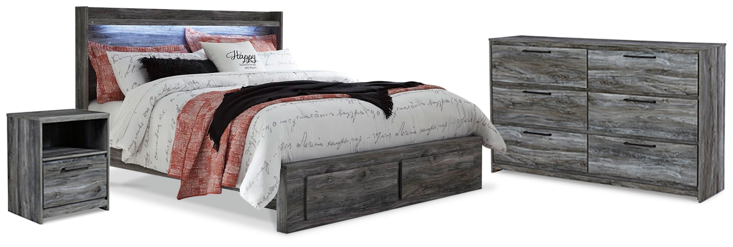 Baystorm Panel Storage Bed, Dresser and Nightstand