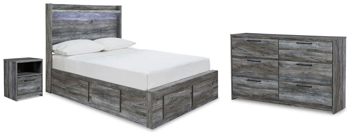 Baystorm Panel Storage Bed, Dresser and Nightstand