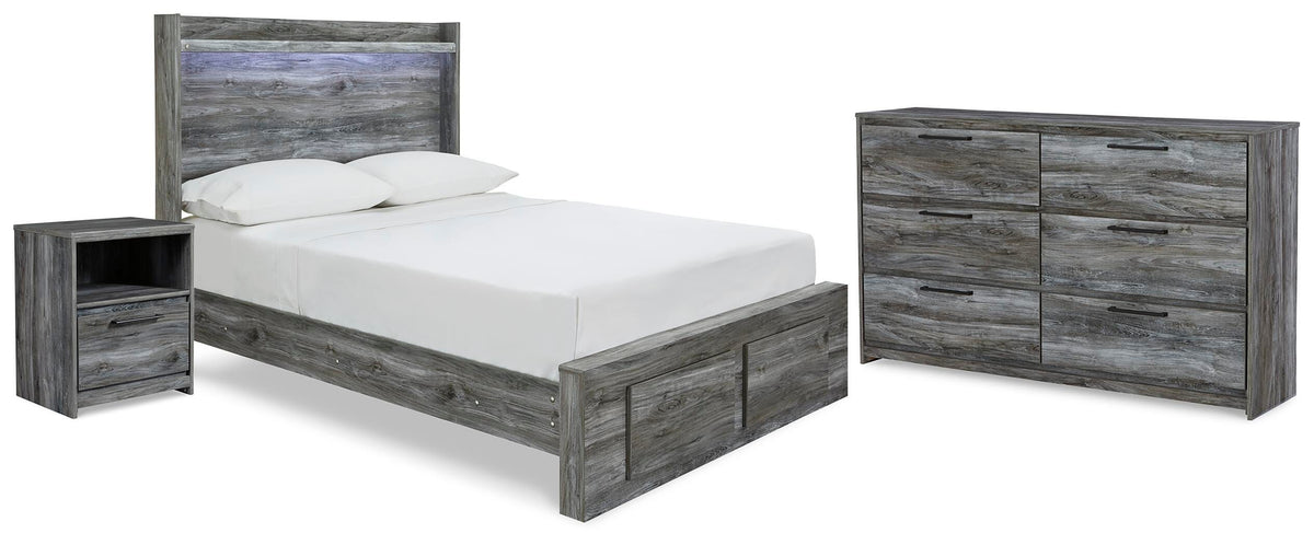 Baystorm Panel Storage Bed, Dresser and Nightstand