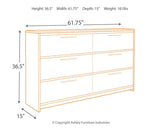 Baystorm Panel Bed with 4 Storage Drawers and Dresser