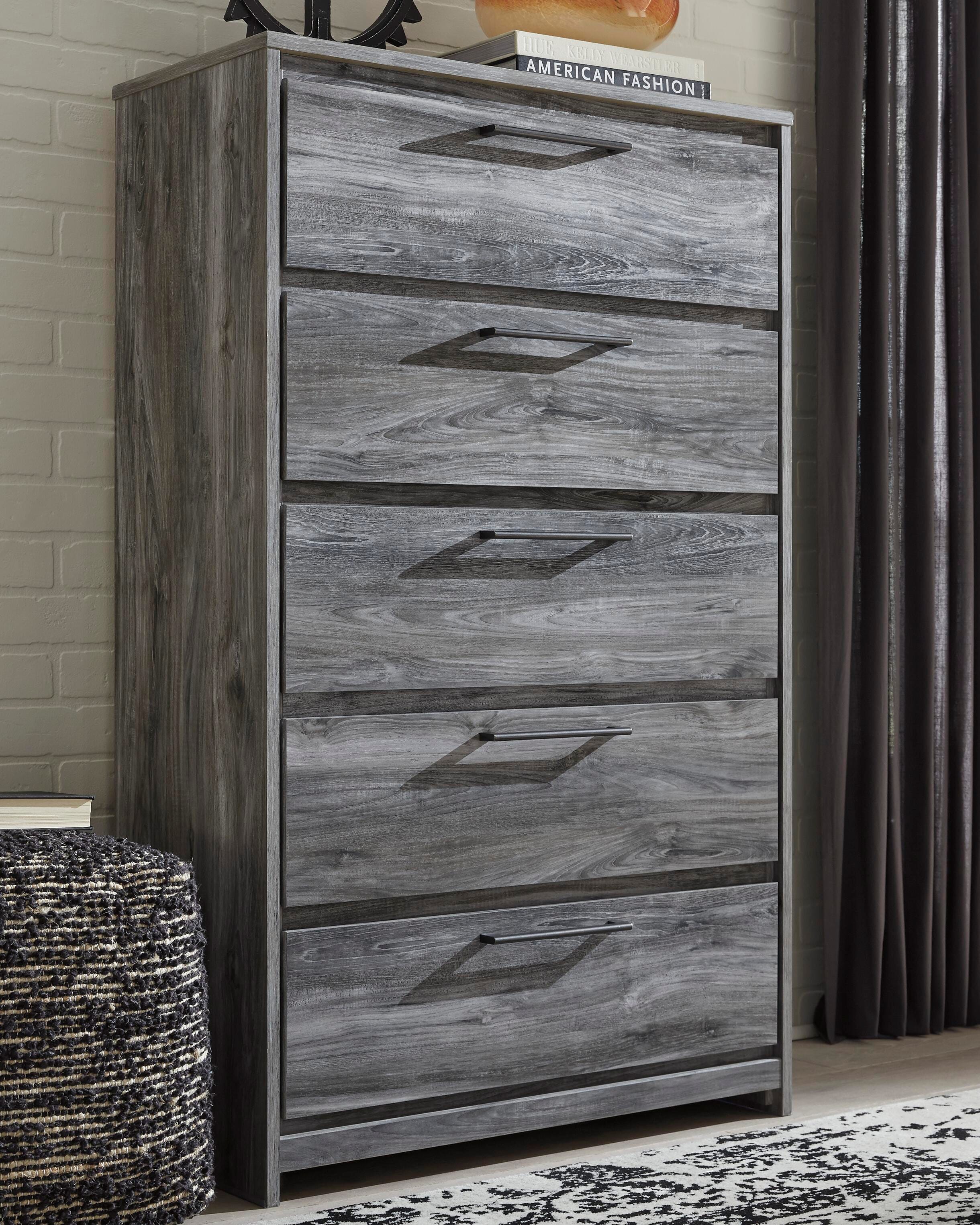 Baystorm Panel Storage Bed, Dresser, Mirror, Chest and 2 Nightstands