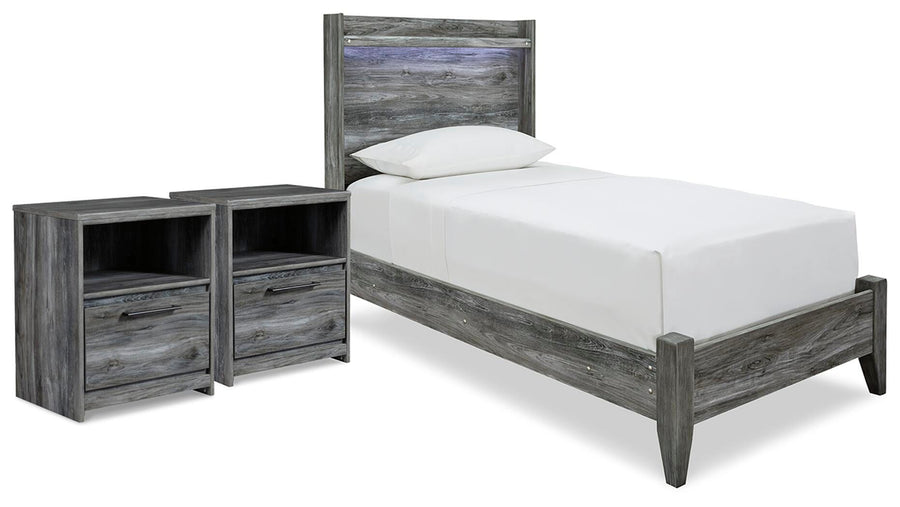 Baystorm Panel Bed and 2 Nightstands