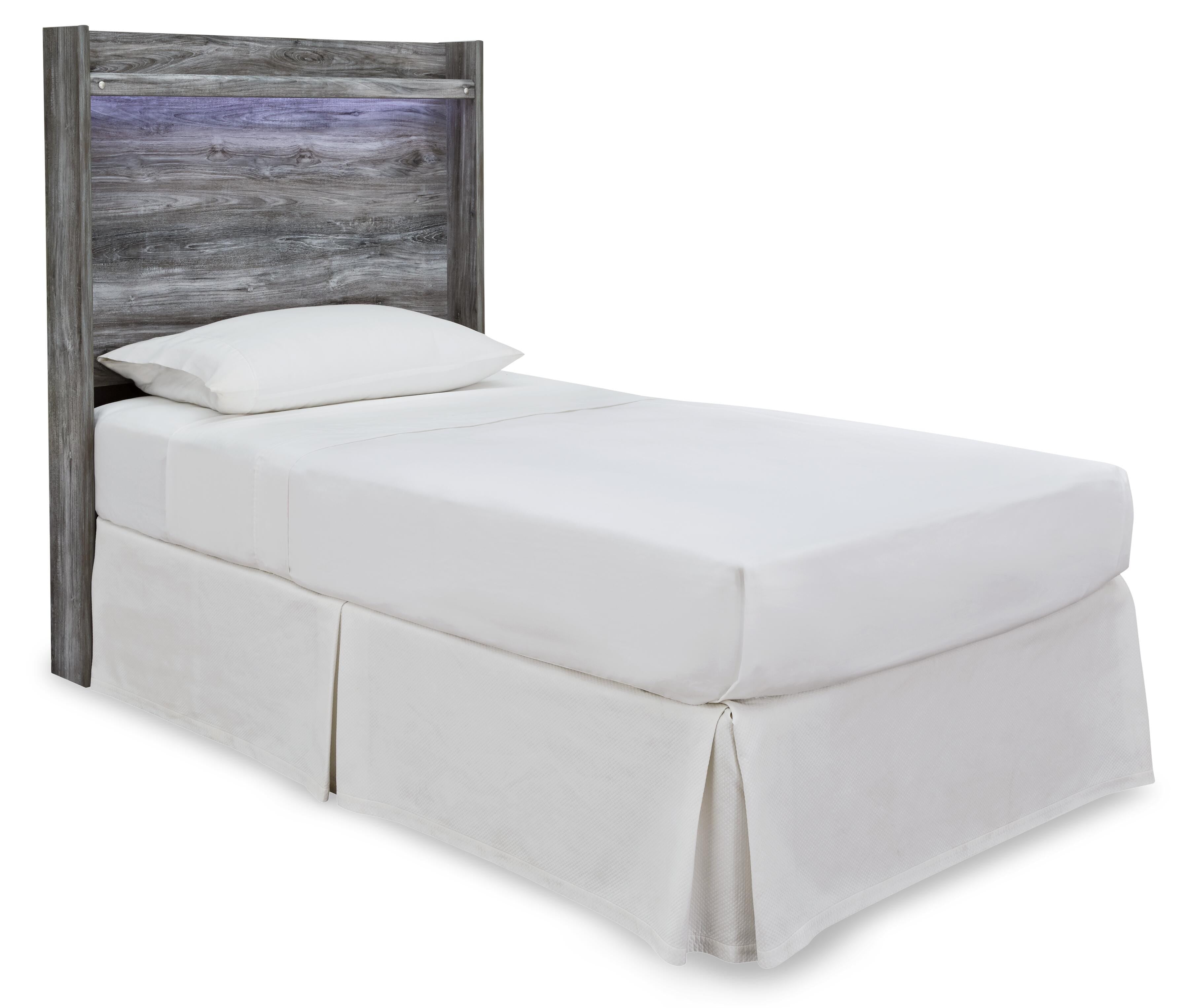 Baystorm Panel Headboard with Mirrored Dresser and Nightstand