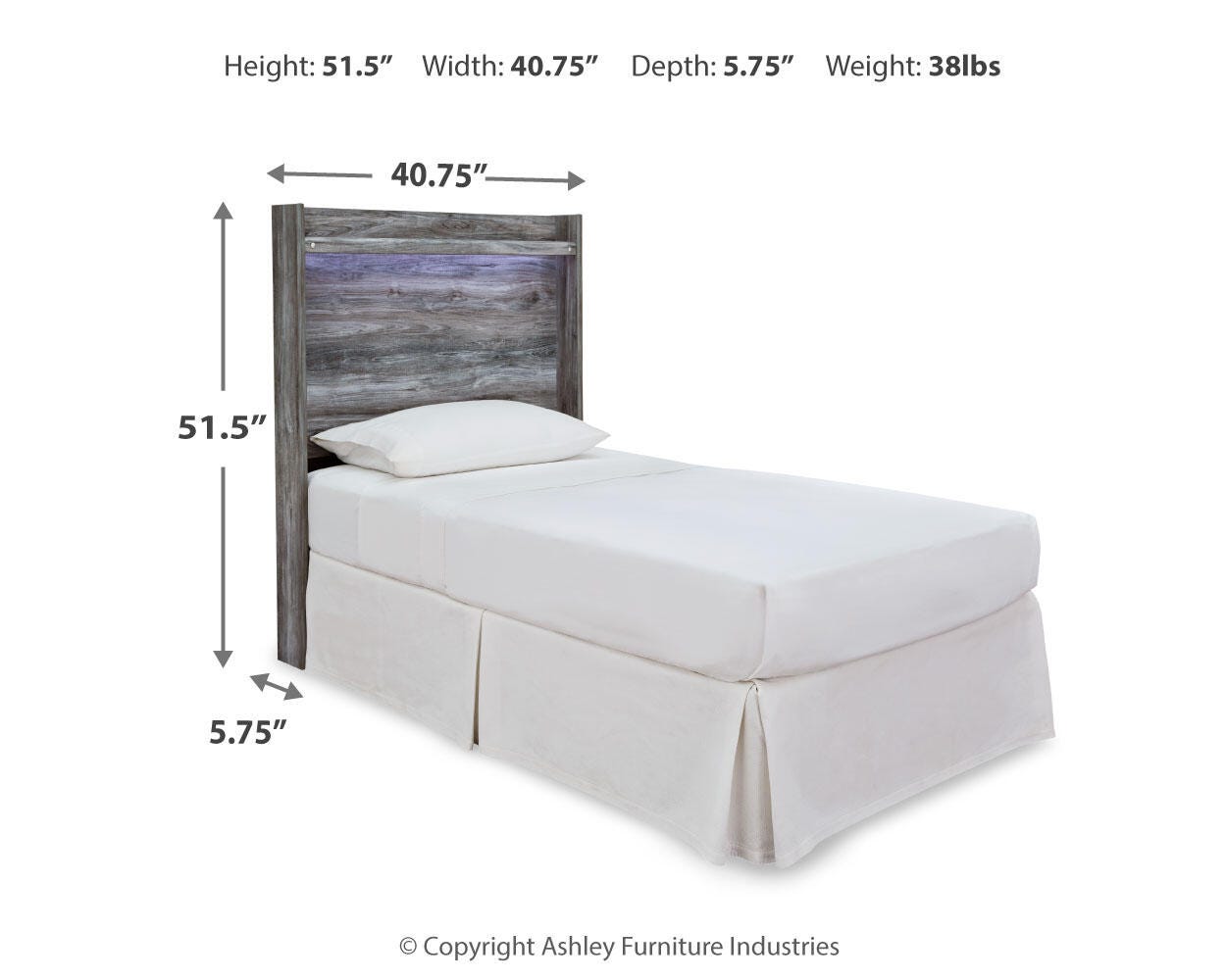 Baystorm Panel Headboard with Mirrored Dresser and Nightstand