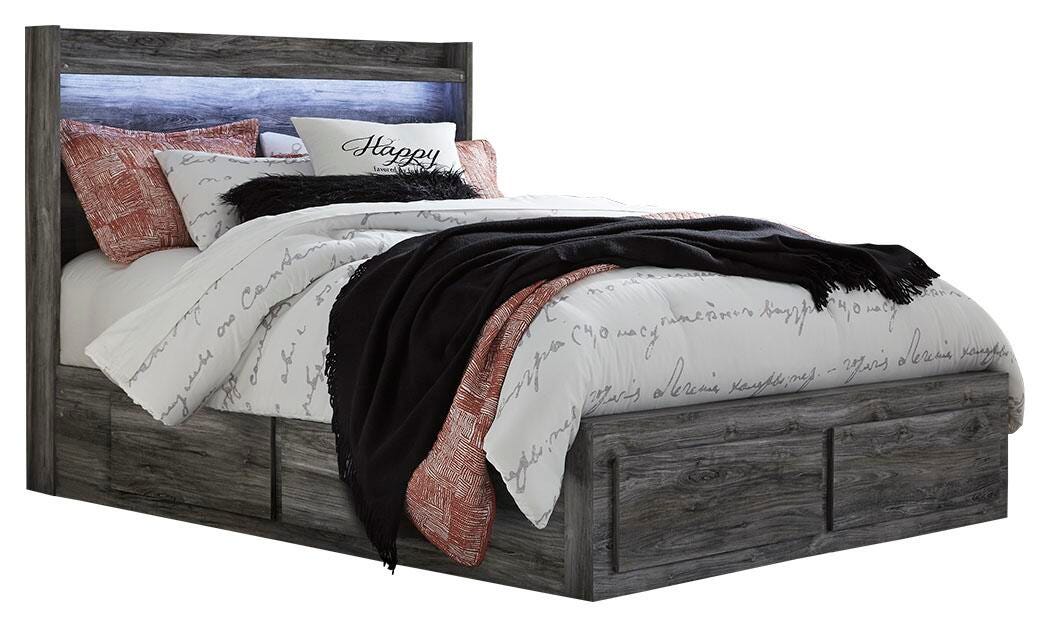 Baystorm Panel Bed with 4 Storage Drawers and Dresser