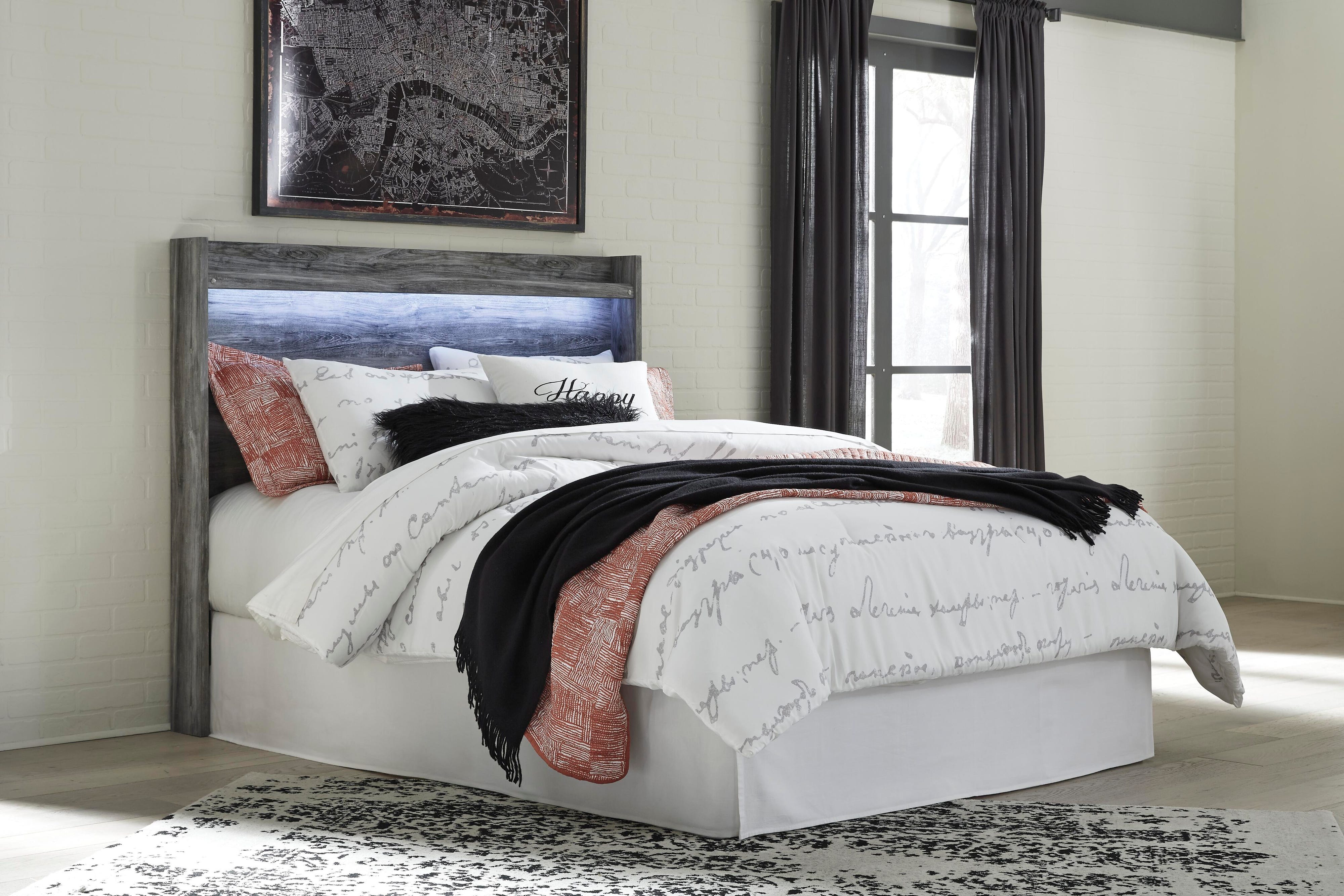 Baystorm Panel Headboard Bed, Dresser, Mirror and Nightstand