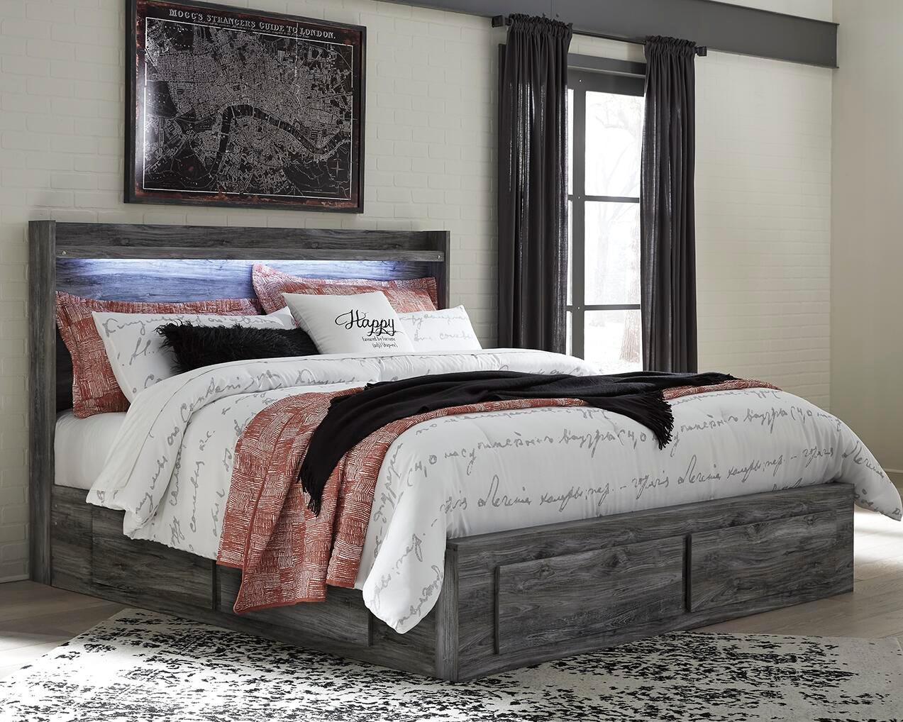 Baystorm Storage Bed, Dresser, Mirror, Chest and Nightstand