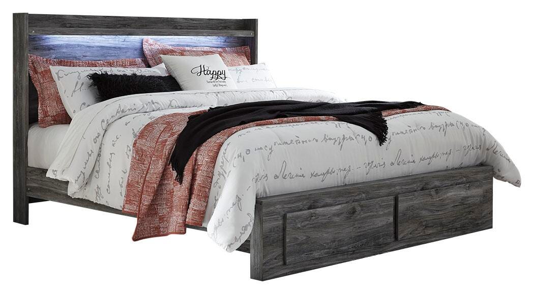 Baystorm Panel Bed with 2 Storage Drawers and Dresser