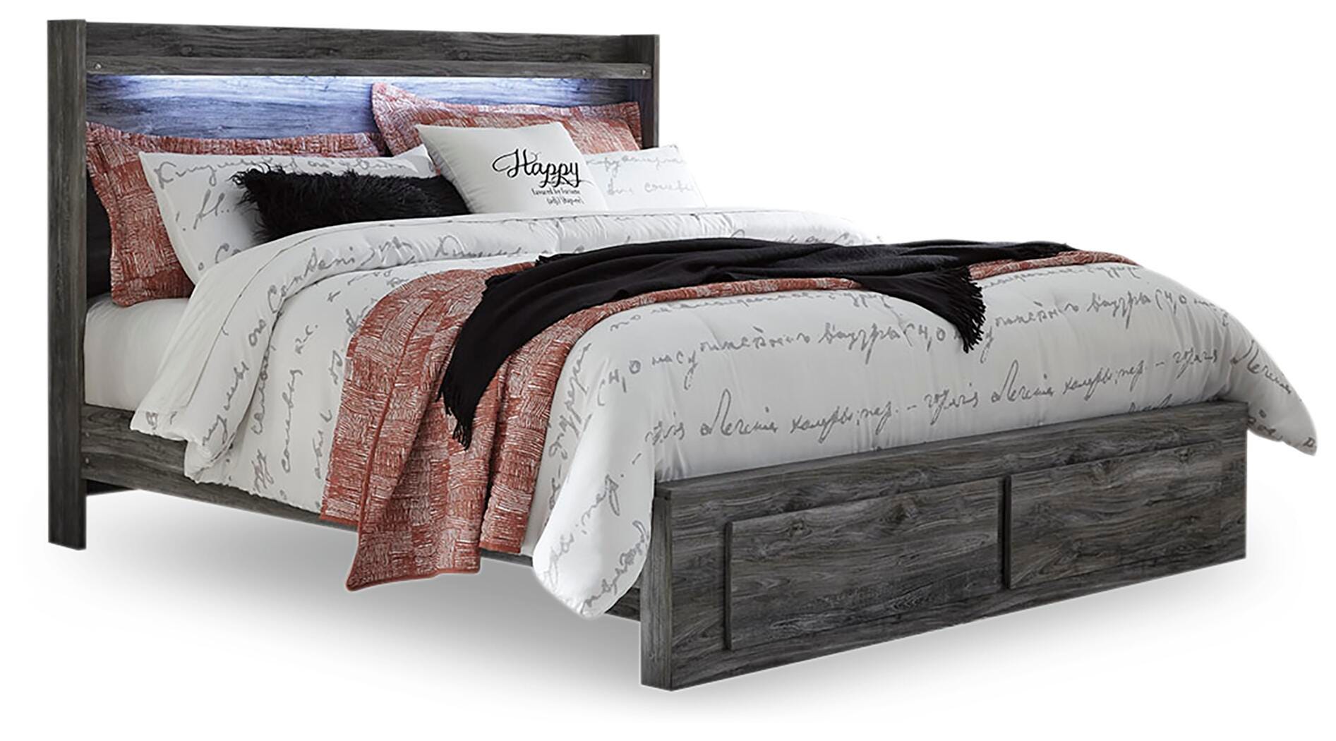 Baystorm Panel Bed with 2 Storage Drawers and Chest