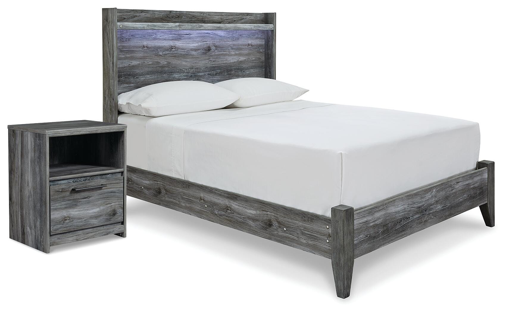 Baystorm Panel Bed and Nightstand