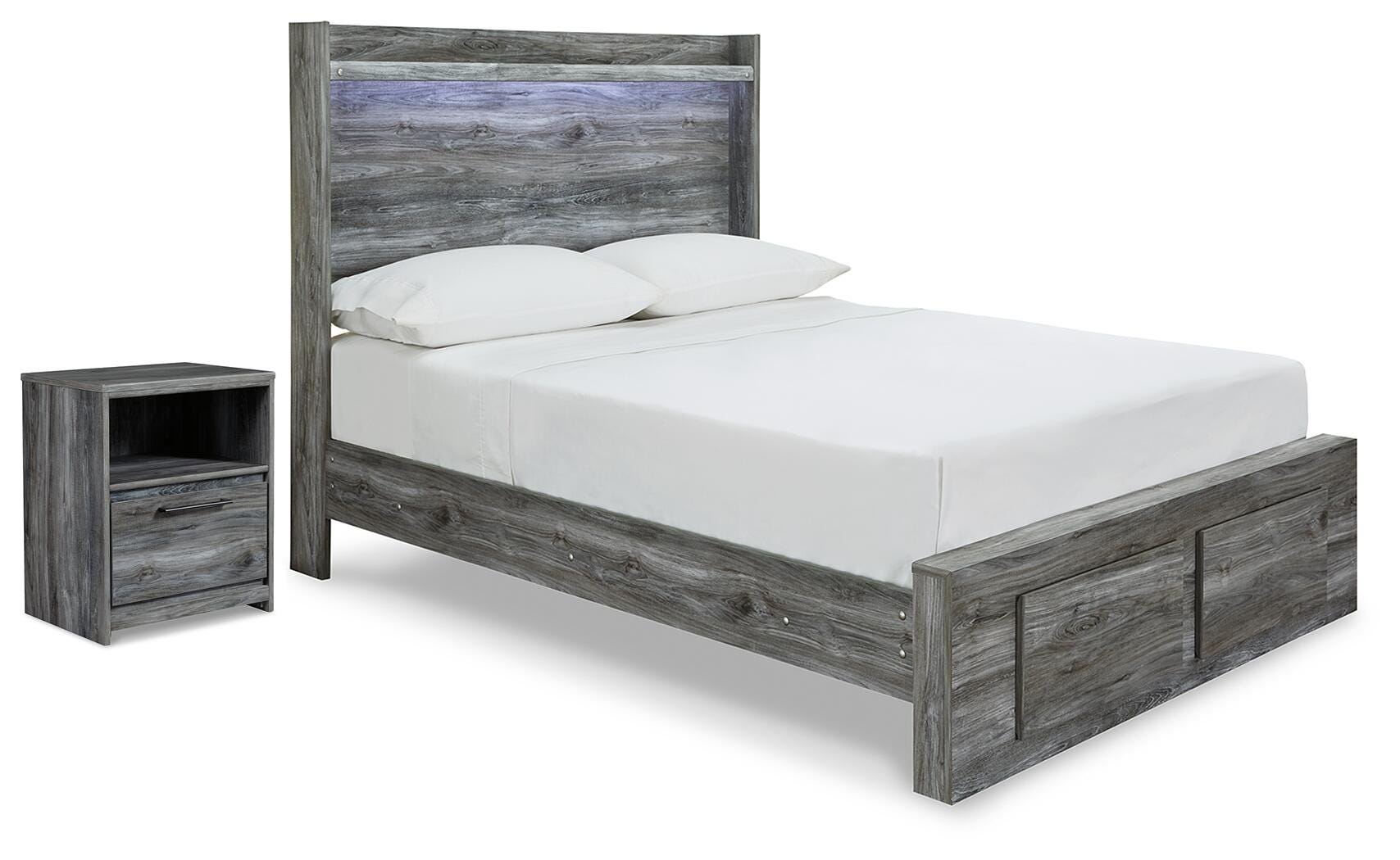 Baystorm Panel Storage Bed and Nightstand