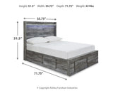 Baystorm Panel Bed with 6 Storage Drawers