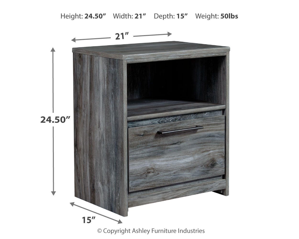Baystorm Panel Headboard, Dresser and Nightstand