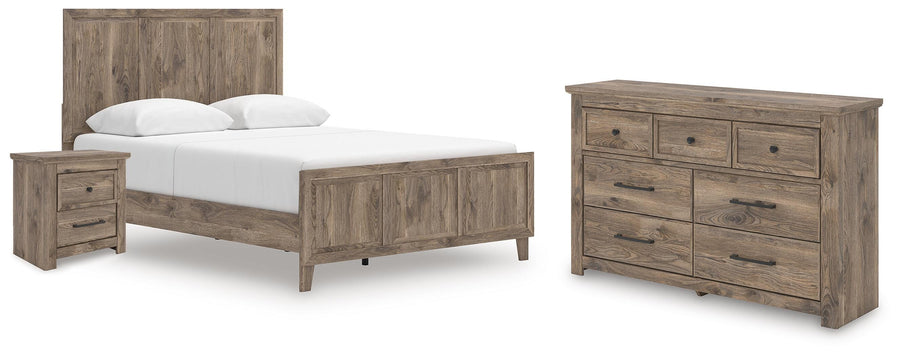Rusticott Panel Bed, Dresser and Nightstand