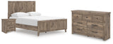 Rusticott Panel Bed, Dresser and Nightstand