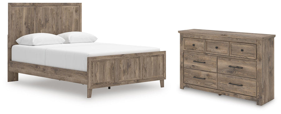 Rusticott Panel Bed with Dresser
