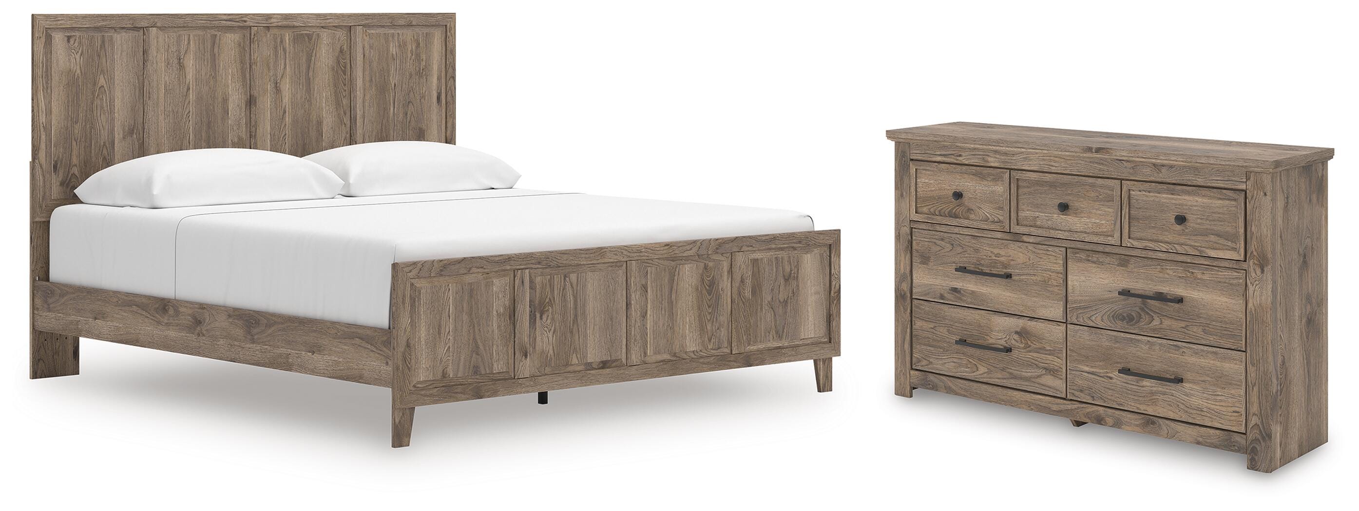 Rusticott Panel Bed with Dresser