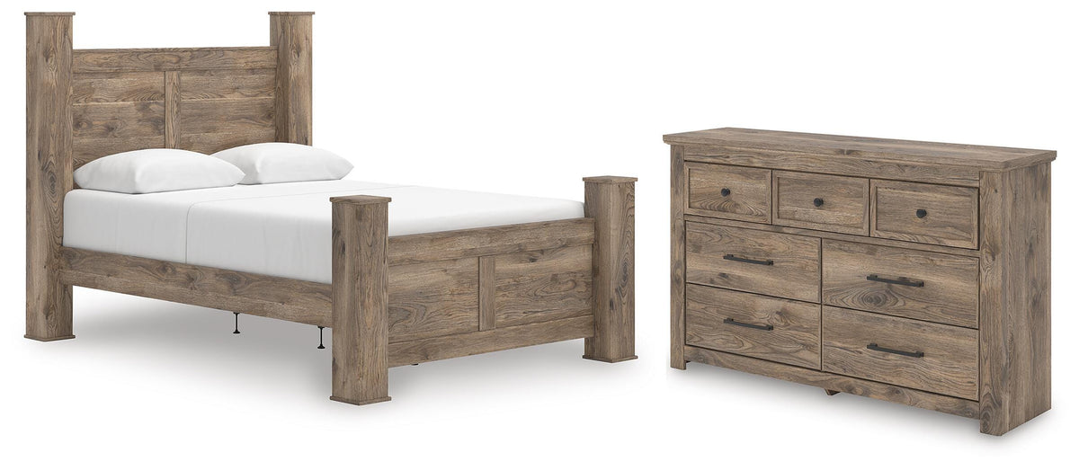 Rusticott Poster Bed with Dresser