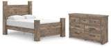 Rusticott Poster Bed with Dresser