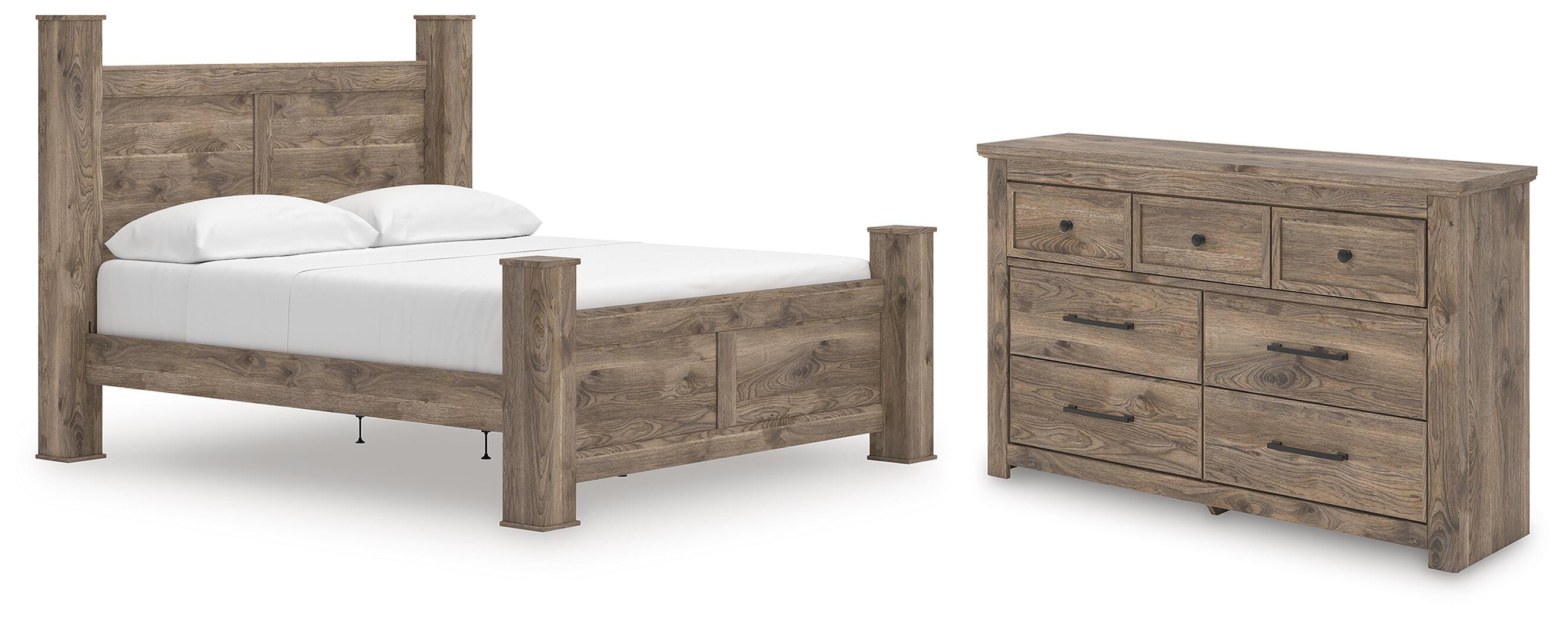 Rusticott Poster Bed with Dresser