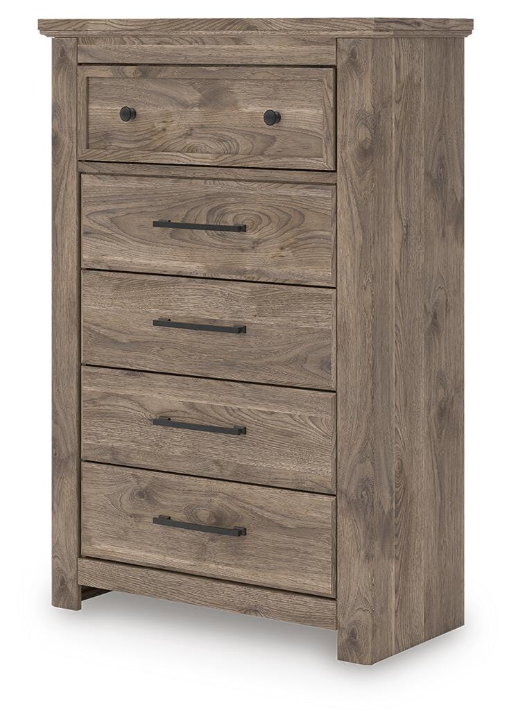 Rusticott Panel Bed with Dresser and Chest