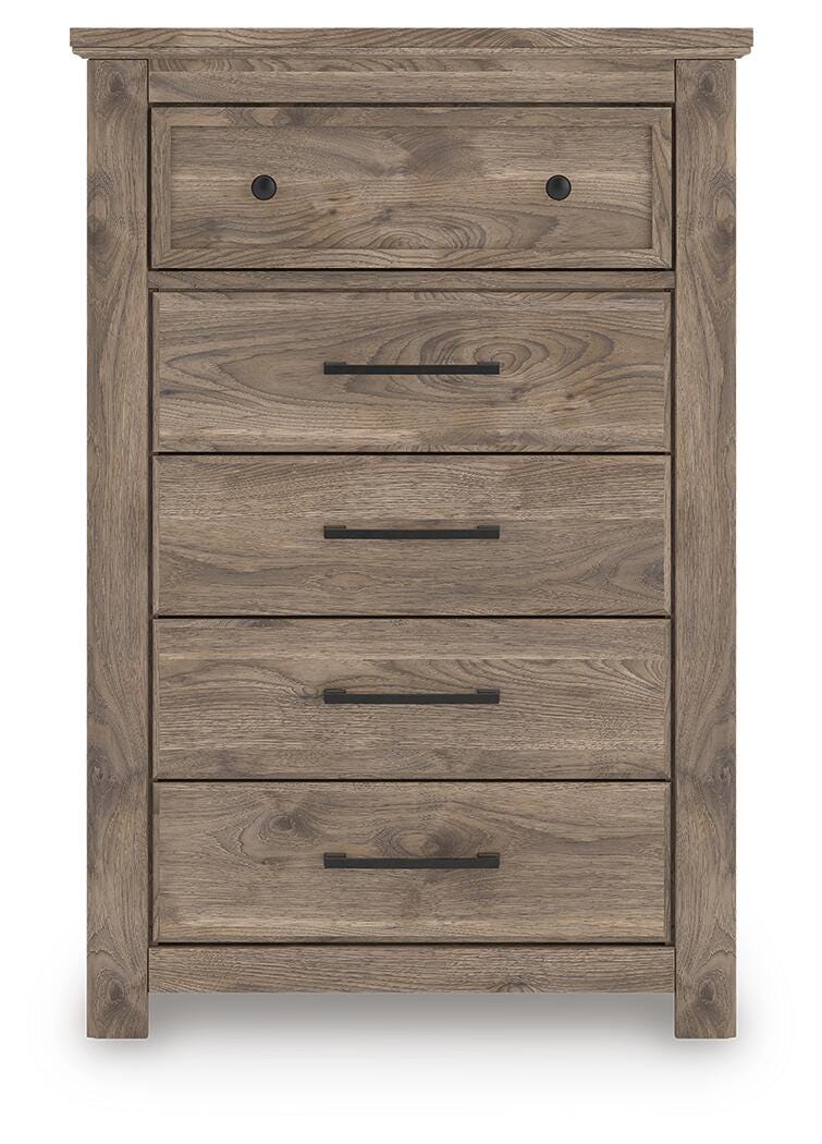 Rusticott Poster Bed with Dresser and Chest