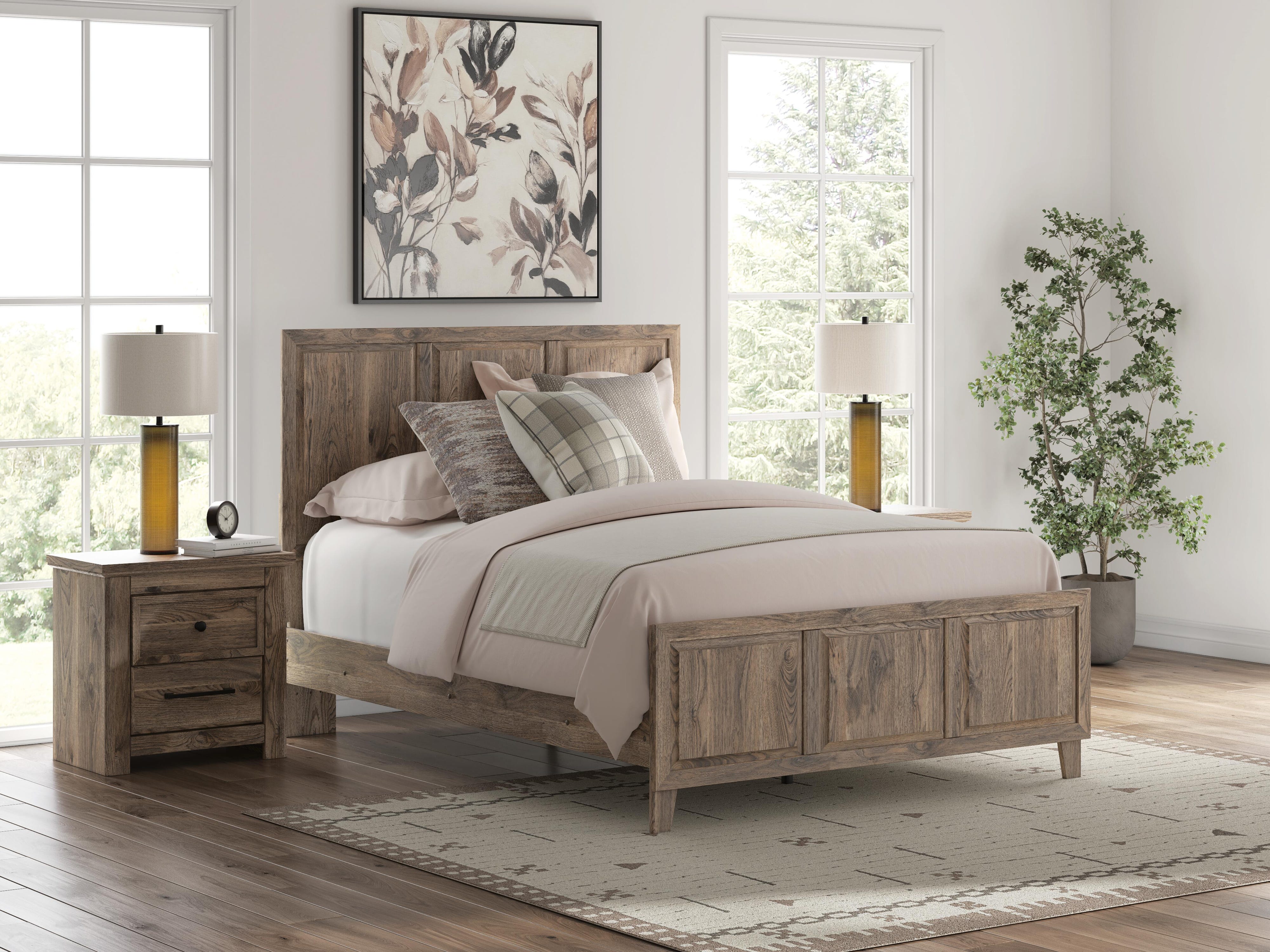 Rusticott Panel Bed, Dresser and Nightstand
