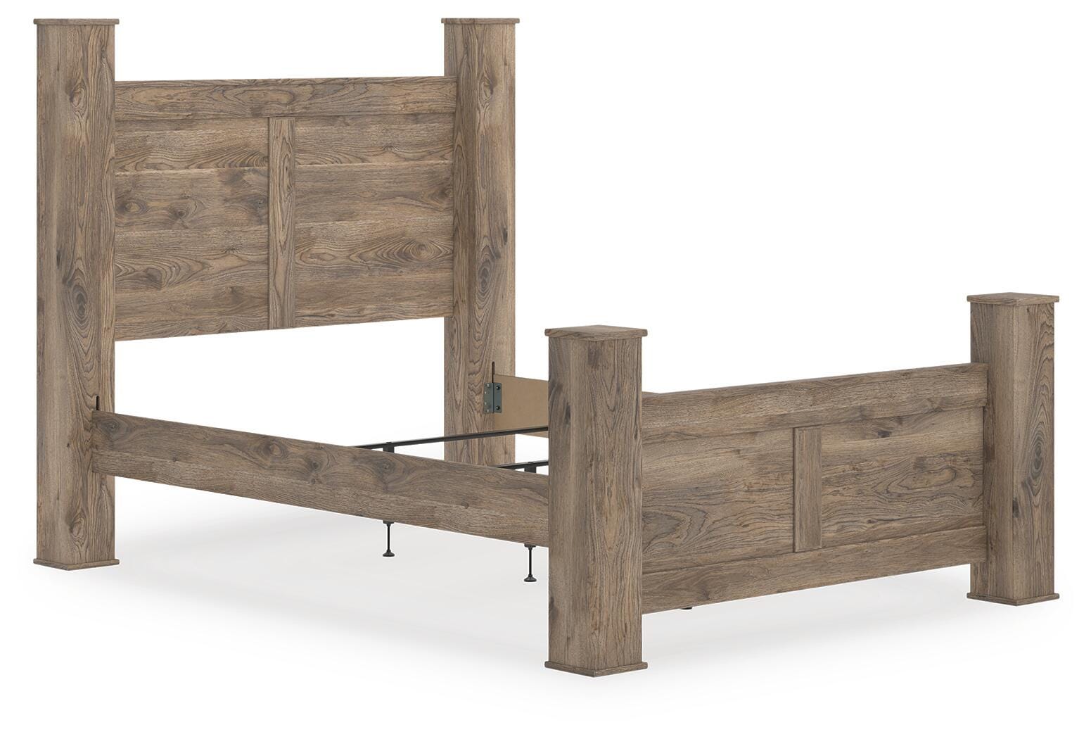 Rusticott Poster Bed, Dresser and Nightstand