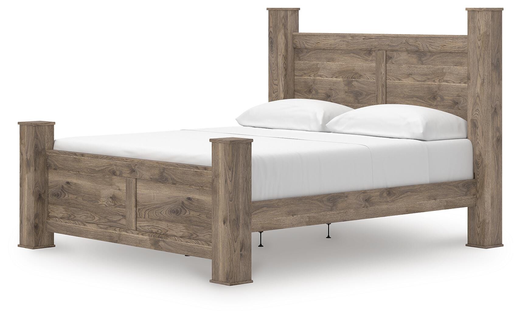 Rusticott Poster Bed, Dresser and Nightstand