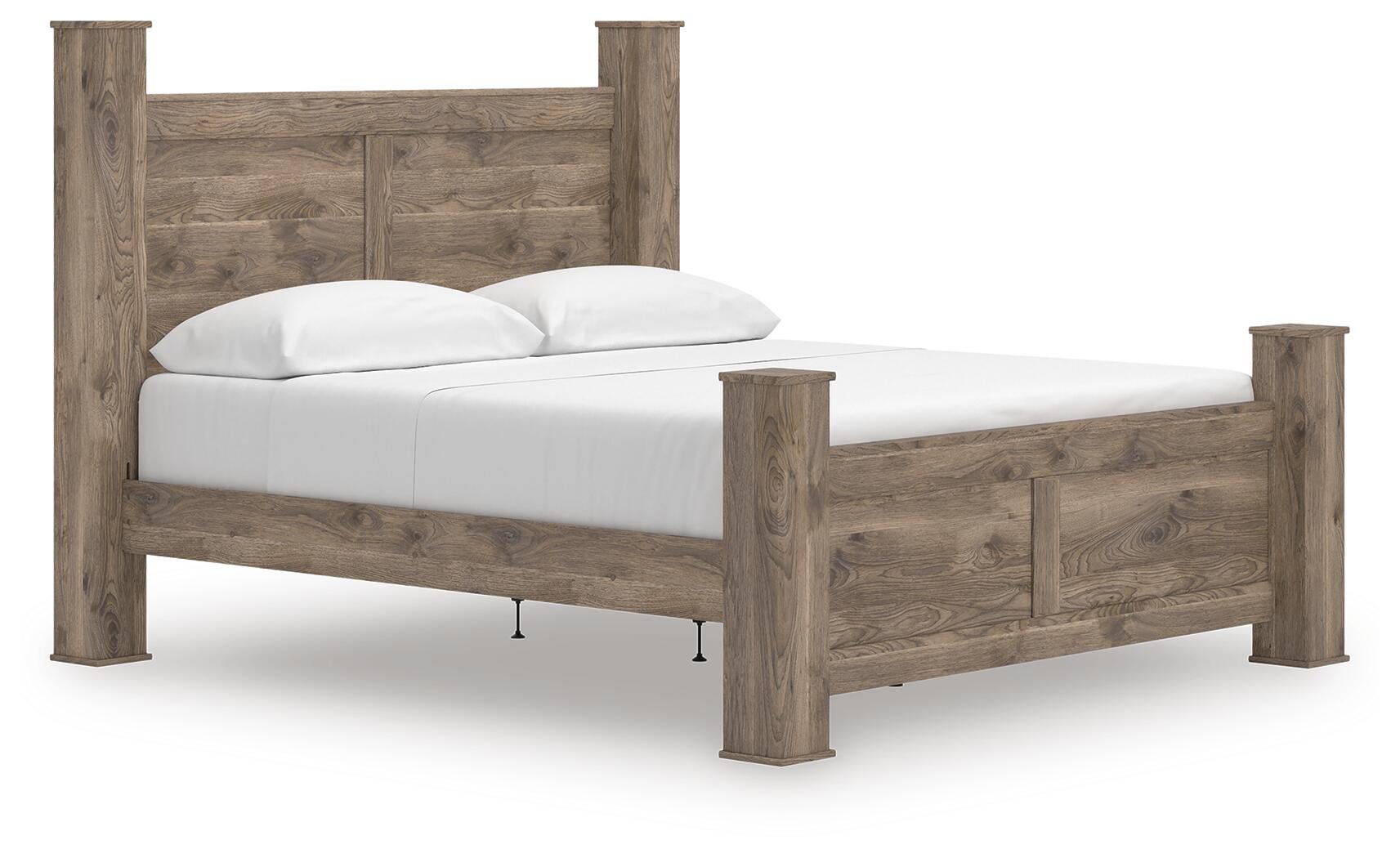 Rusticott Poster Bed with Dresser and Chest