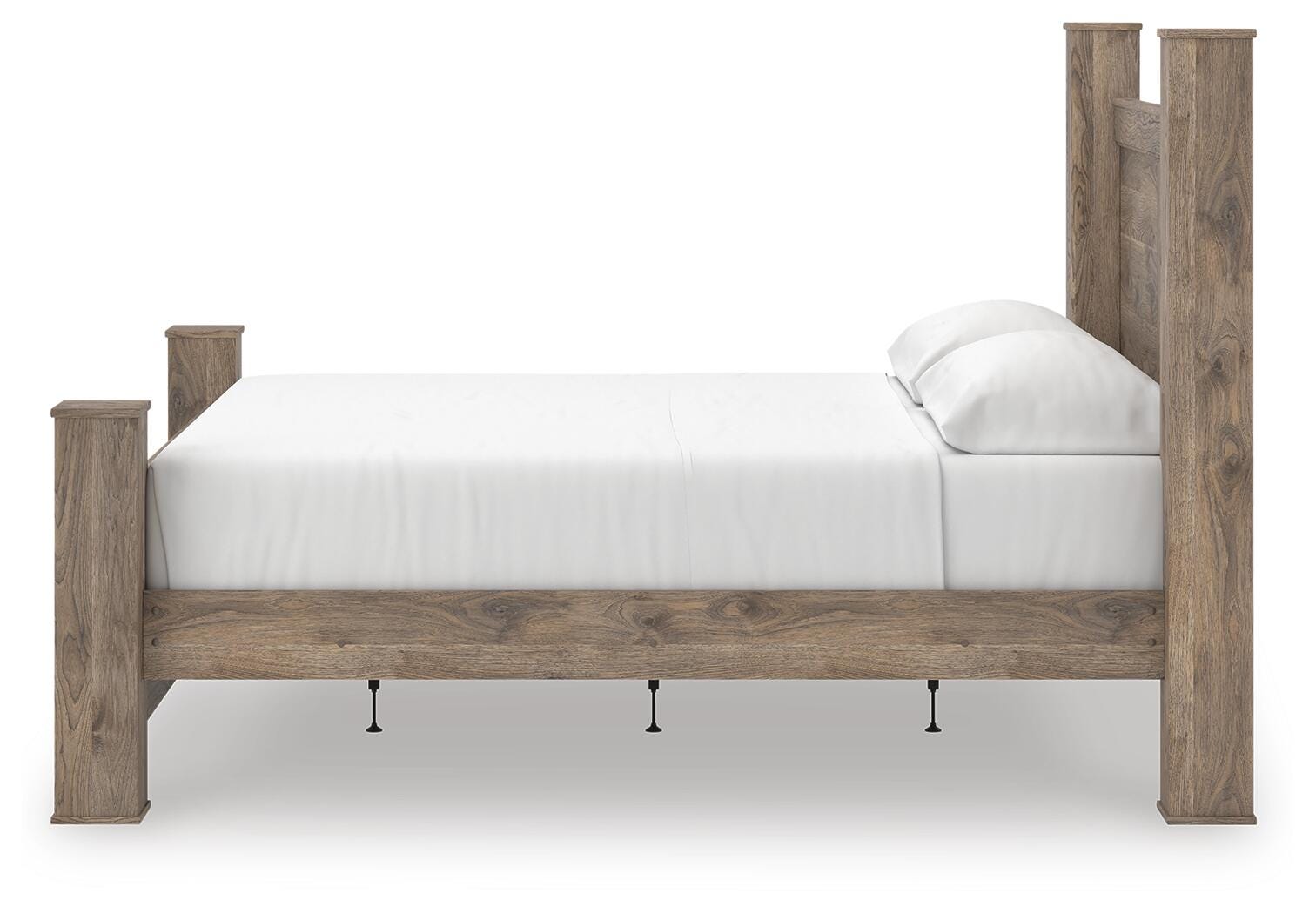 Rusticott Poster Bed, Dresser, Mirror and Nightstand
