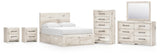 Lawroy Panel Storage Bed, Dresser, Mirror, Chest and 2 Nightstands