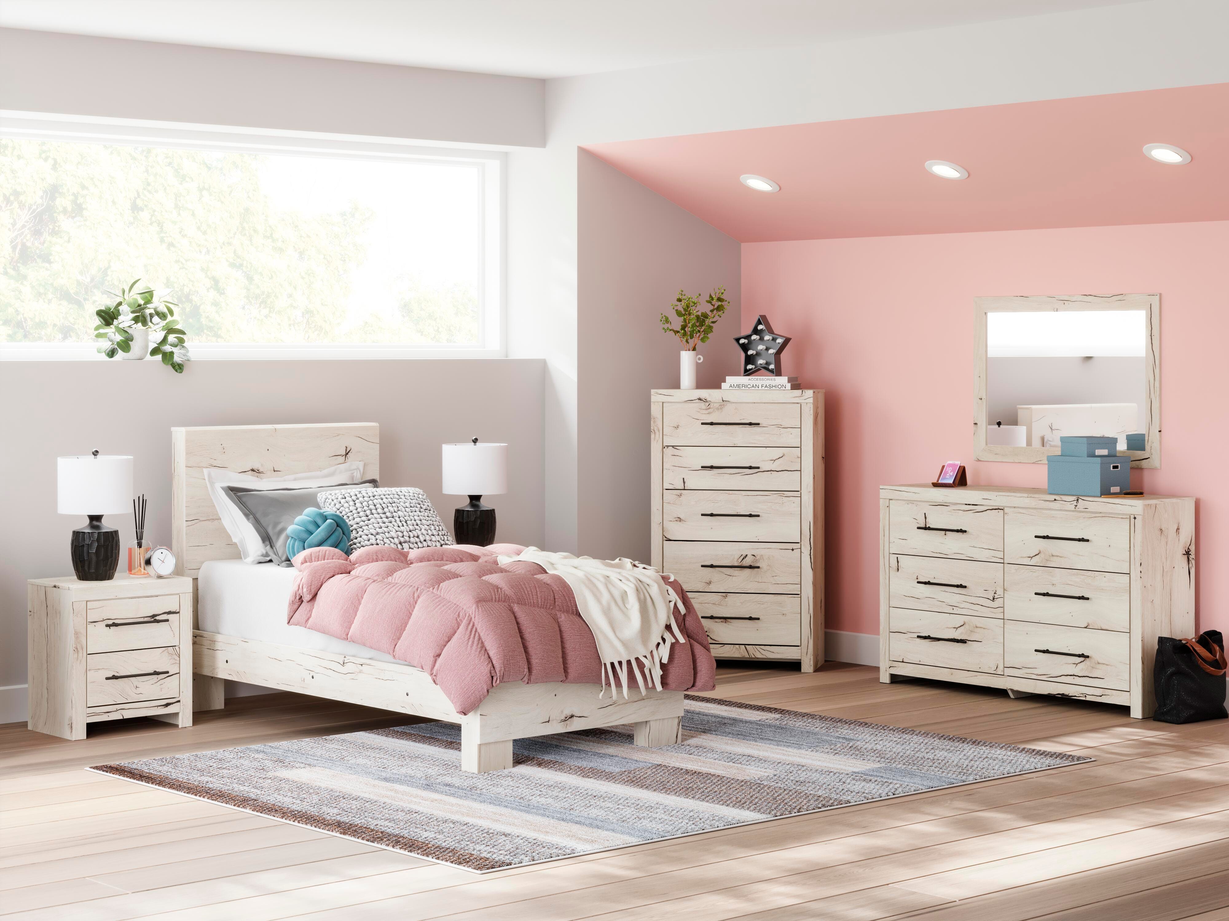 Lawroy Panel Bed, Dresser and Mirror